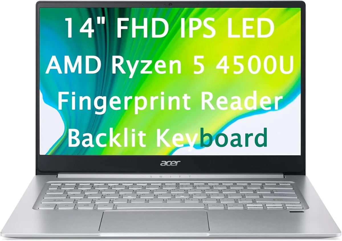 Acer America Acer America Swift 3 SF314-42 laptop 14" 1920x1080 Ryzen 5 4500U 2.38GHz 8GB 1TB NVMe Win 11 Pro Grade A — product photo