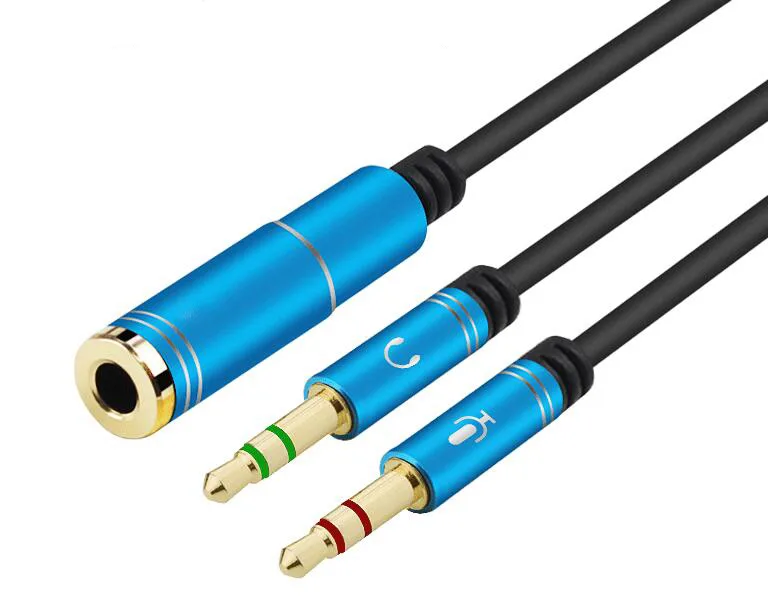 LUOM LUOM HD84 3.5mm headset splitter 30 cm blue — product photo