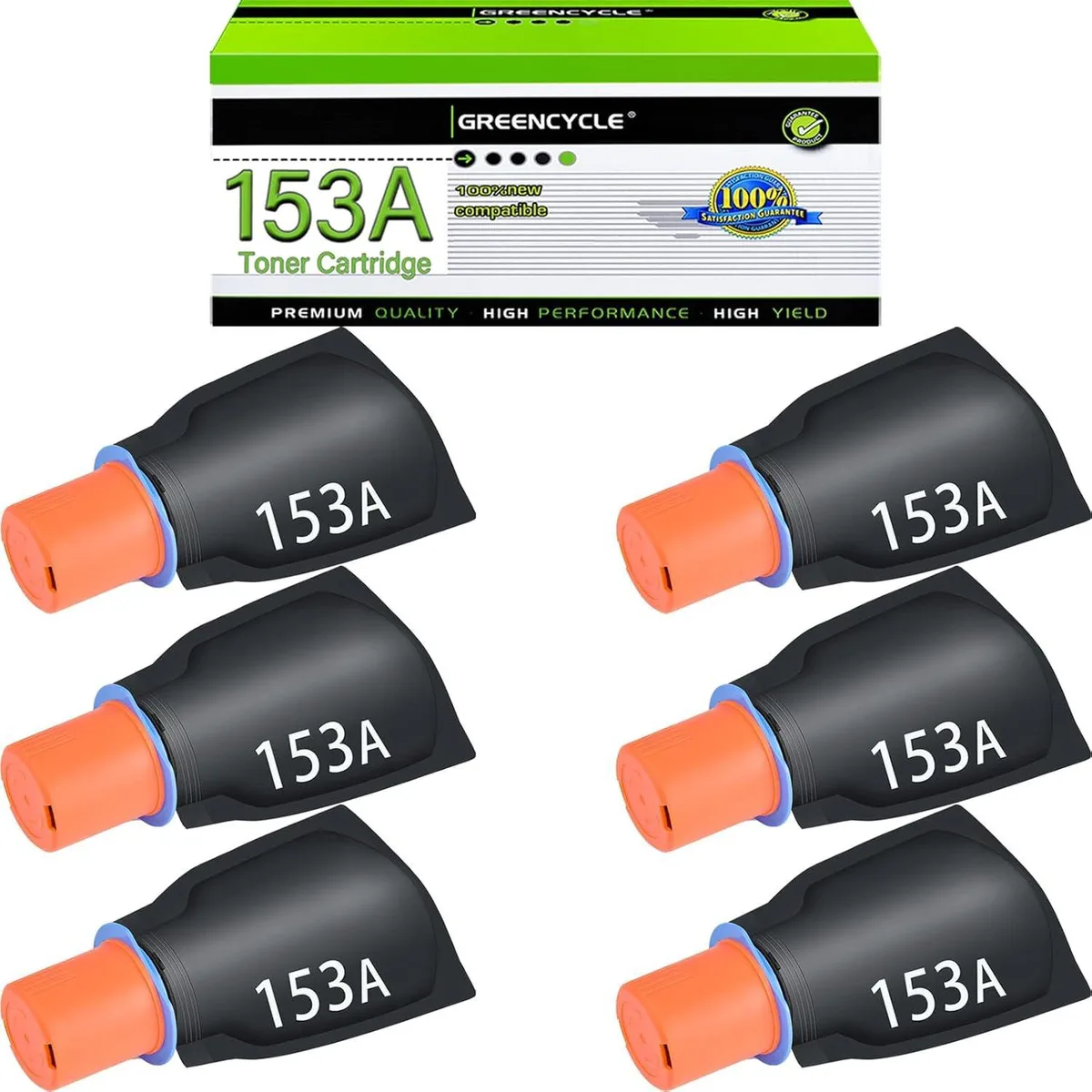 GREENCYCLE GREENCYCLE W1530A 6-Pack Compatible Black Toner Cartridge — product photo