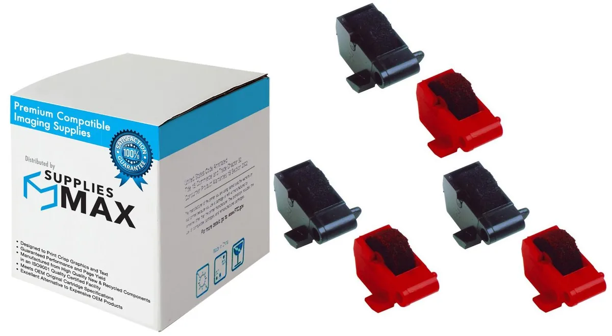 SuppliesMax SuppliesMax CP-20BR Printer Ribbon Black/Red 6 Pack — product photo