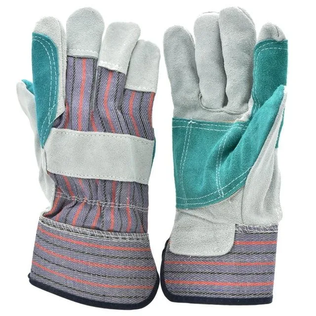 G &amp; F Products G &amp; F Products 5215L-5 Premium Suede Double Palm Gloves, Large, 5 Pack — product photo