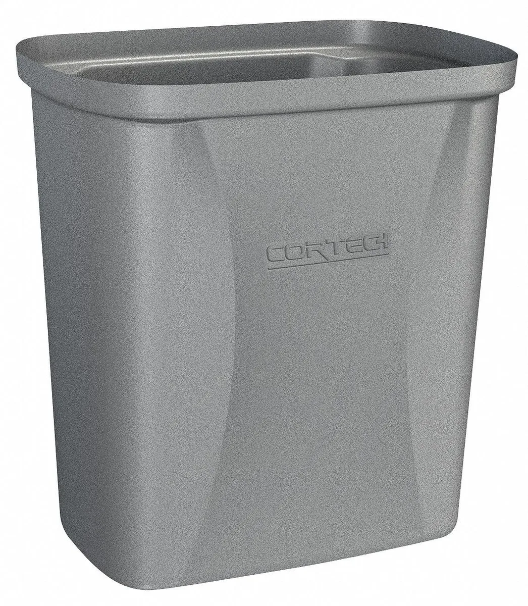 Cortech Cortech 710BG 2-1/2 gal Rectangular Trash Can Gray — product photo