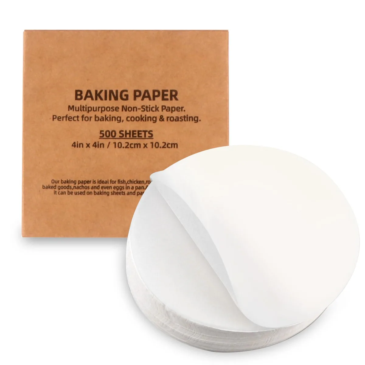 White round parchment sheets in a storage box