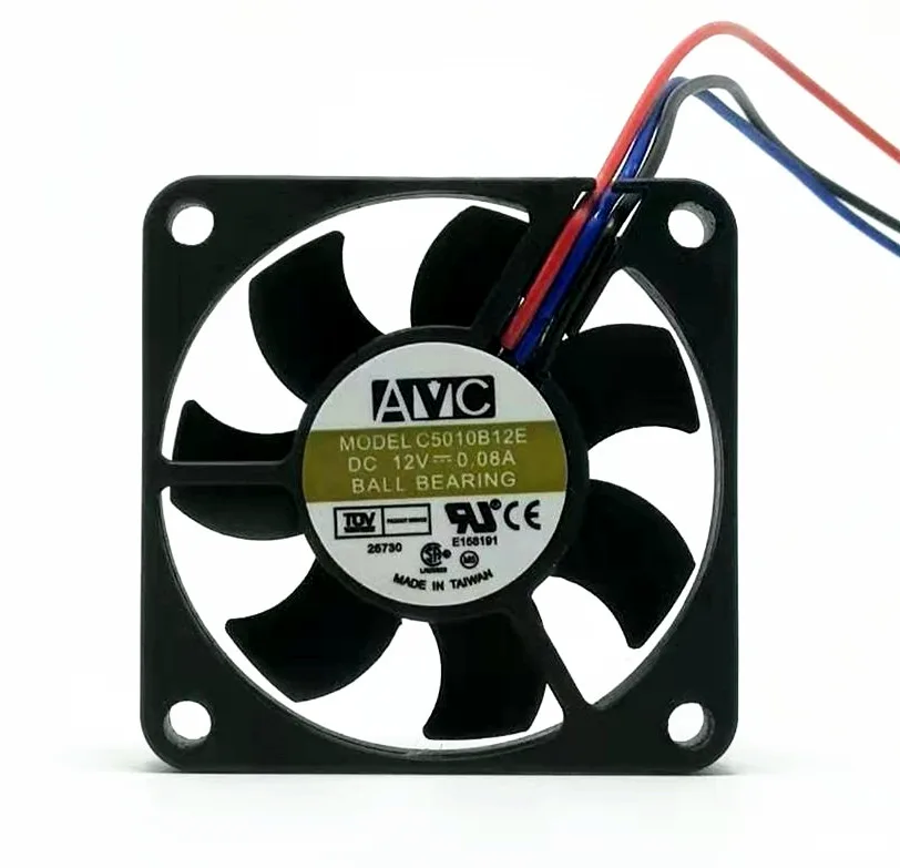 Fans Fans C5010B12E 50x50x10mm 12V 0.08A 4500 RPM 22dB 3-pin case fan — product photo