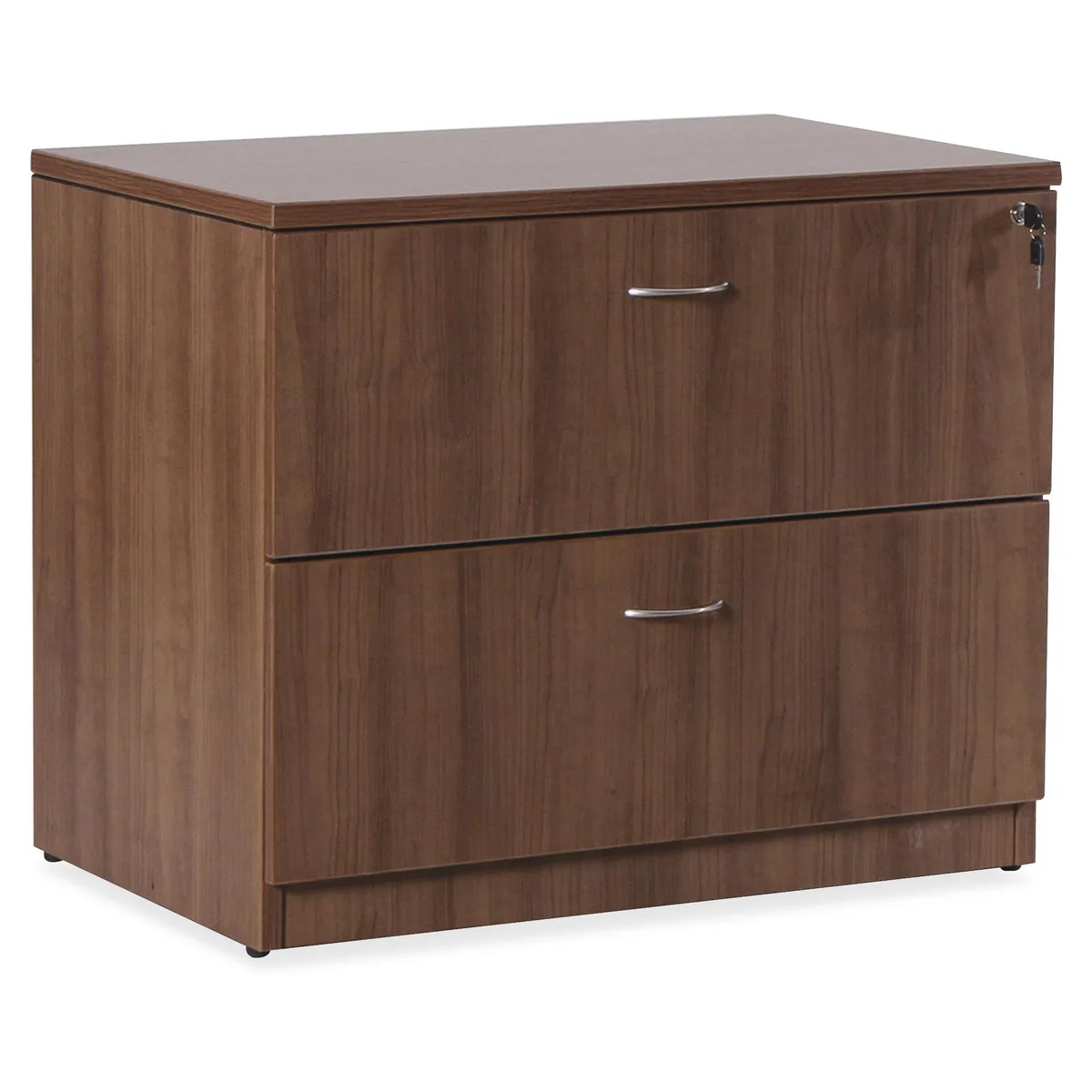 Lorell Lorell 69972 35.5" Walnut Vinyl 2-Drawer Lateral File — product photo