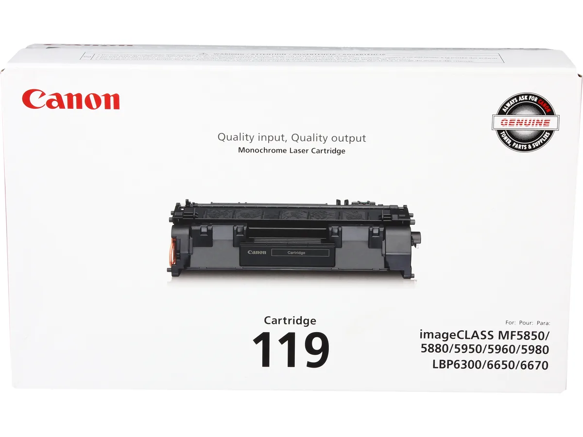 Canon Canon 3479B001 CRG 119 Black toner cartridge single pack 2100 pages — product photo