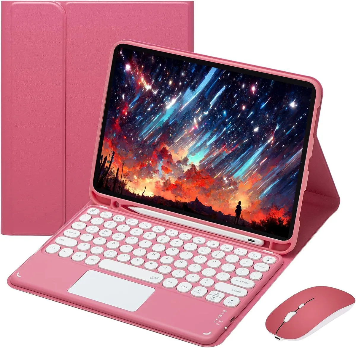 Timoom Timoom Touch Keyboard Case 9.7" iPad 6th/5th Gen Air 2/1 Red — product photo