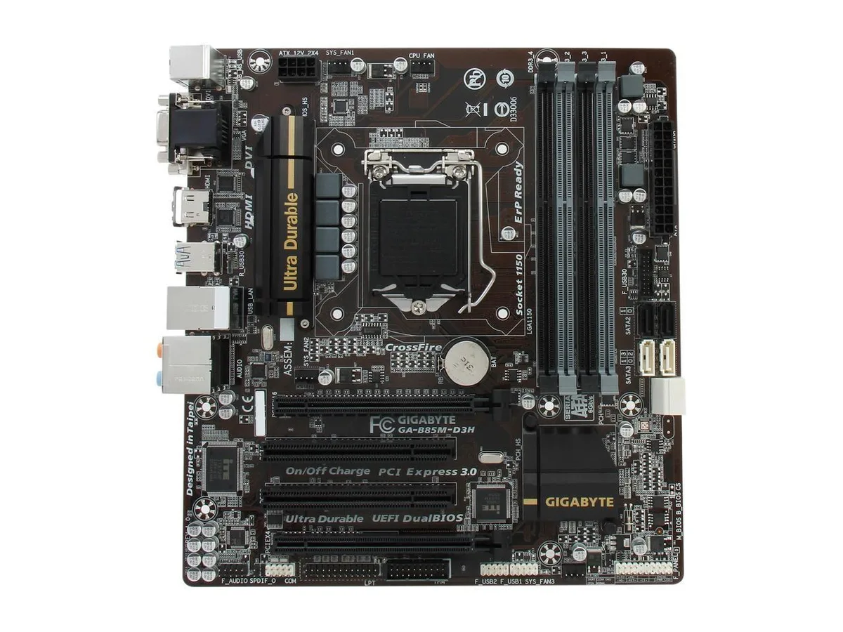 GIGABYTE GIGABYTE GA-B85M-D3H Intel B85 Micro ATX Motherboard LGA 1150 — product photo