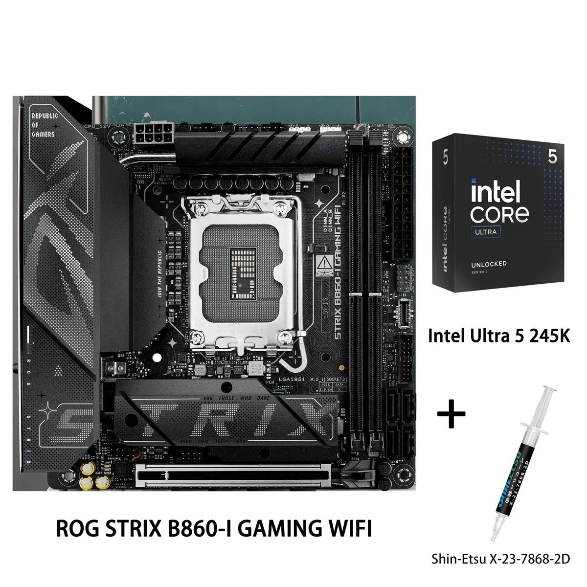 ASUS ASUS ROG STRIX B860-I GAMING WIFI Intel motherboard &amp; Ultra 5 245K CPU combo — product photo