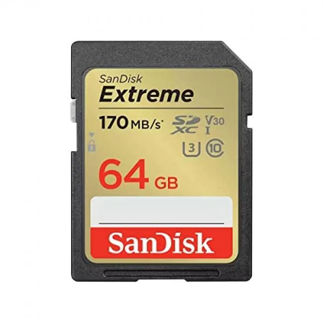 SanDisk SanDisk Extreme 64 GB SDXC 170/80 MB/s SDSDXV2-064G-ANCIN memory card — product photo