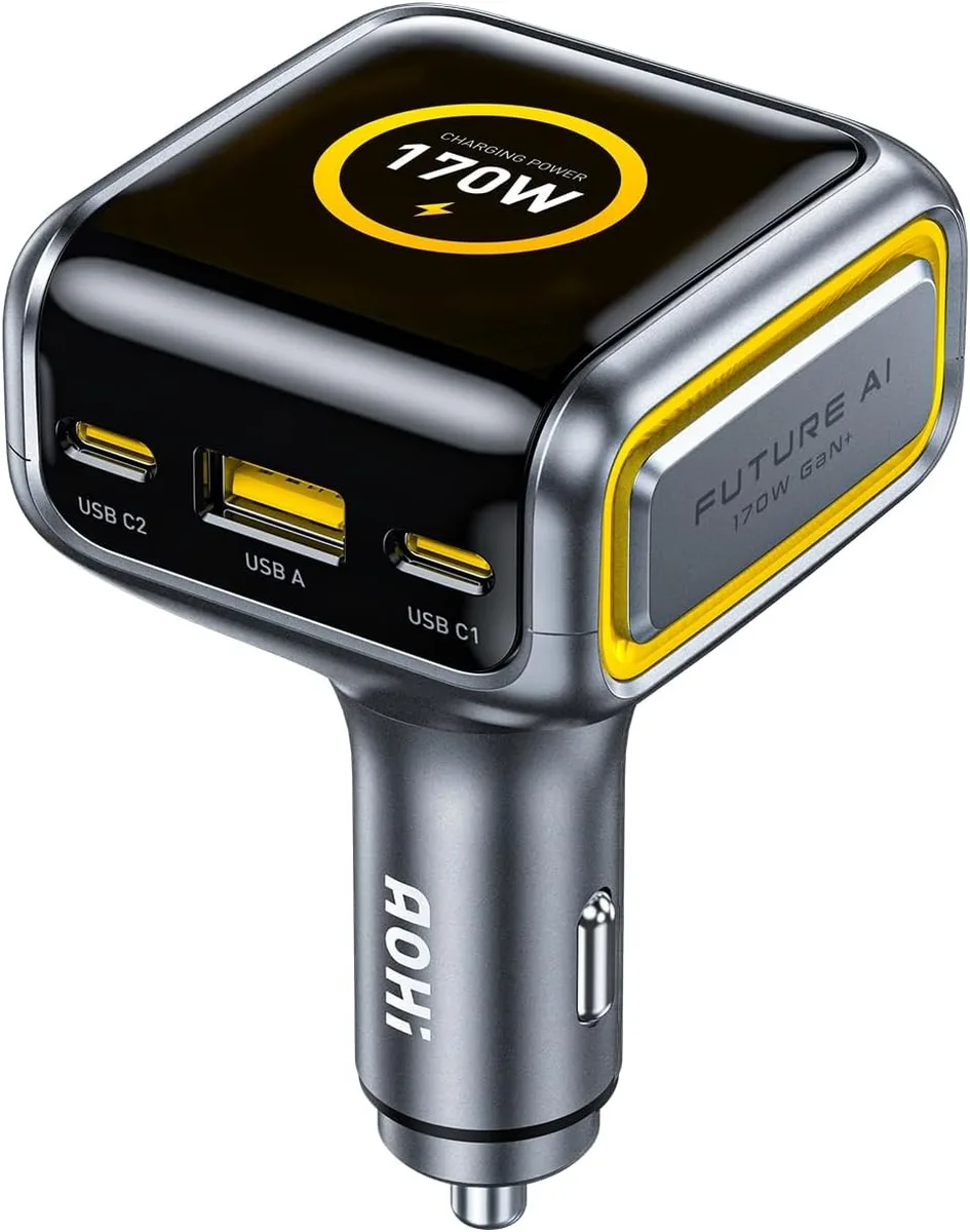 Chopmate Chopmate SUPERAUTO 170W Car Charger TFT Display 140W PD 3.1 USB-C — product photo