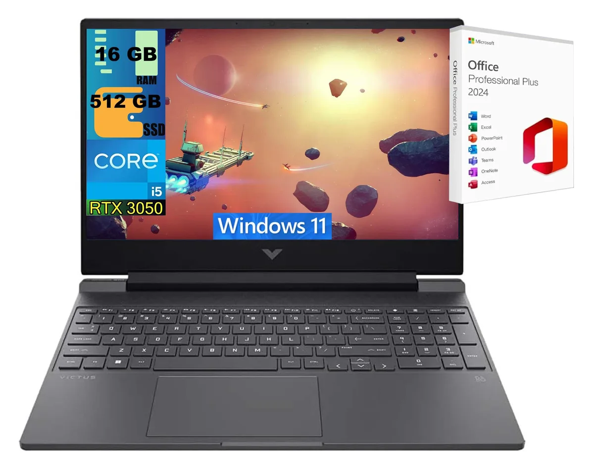 HP HP Victus 15 gaming laptop i5-13420H RTX 3050 16GB 512GB 15.6 144Hz — product photo