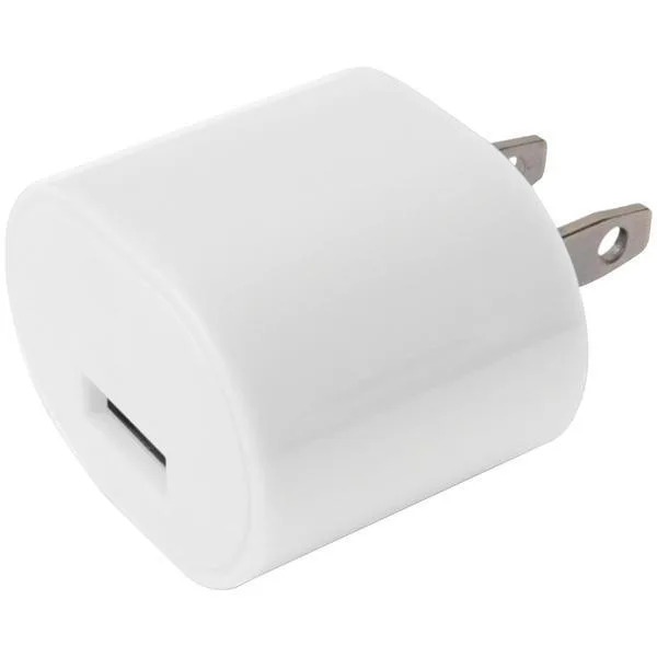 IESSENTIALS IESSENTIALS Silver 1A USB Power Adapter US Plug — product photo