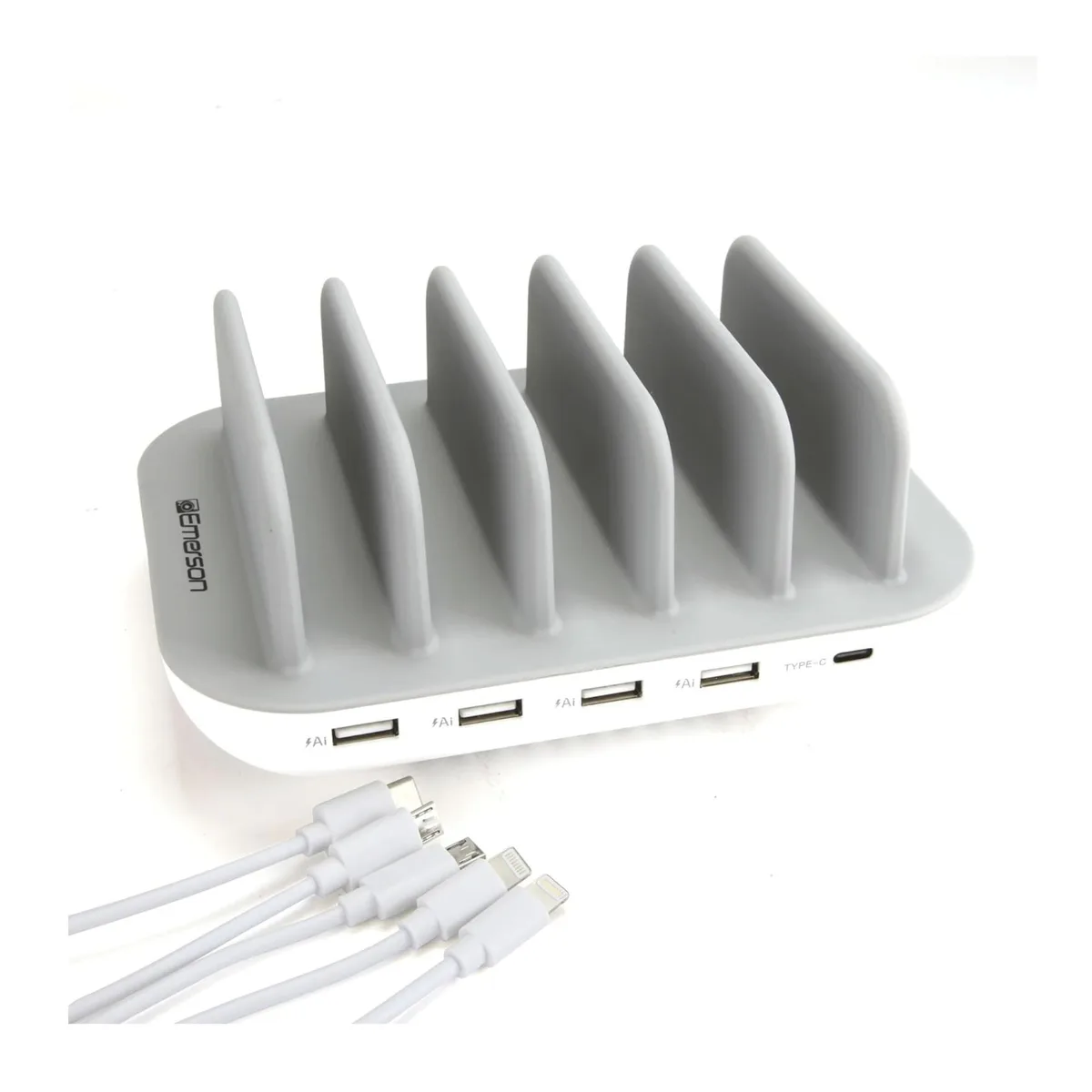 Emerson Emerson 5-Port USB Charging Station White with LED Indicator — product photo