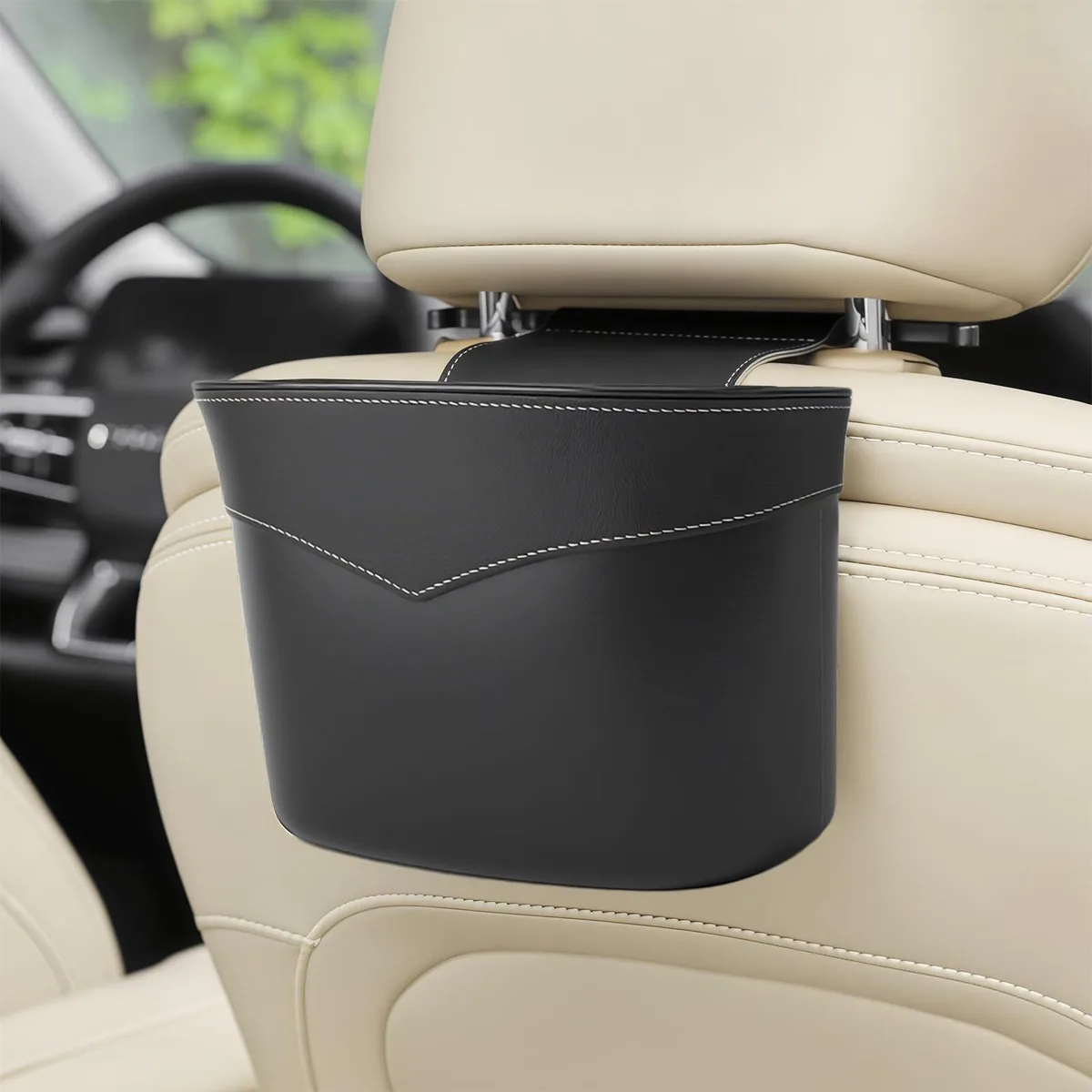  PLALEI PLALEI-WY-YBLJT-Black Car Trash Can 1200 ml Black — product photo