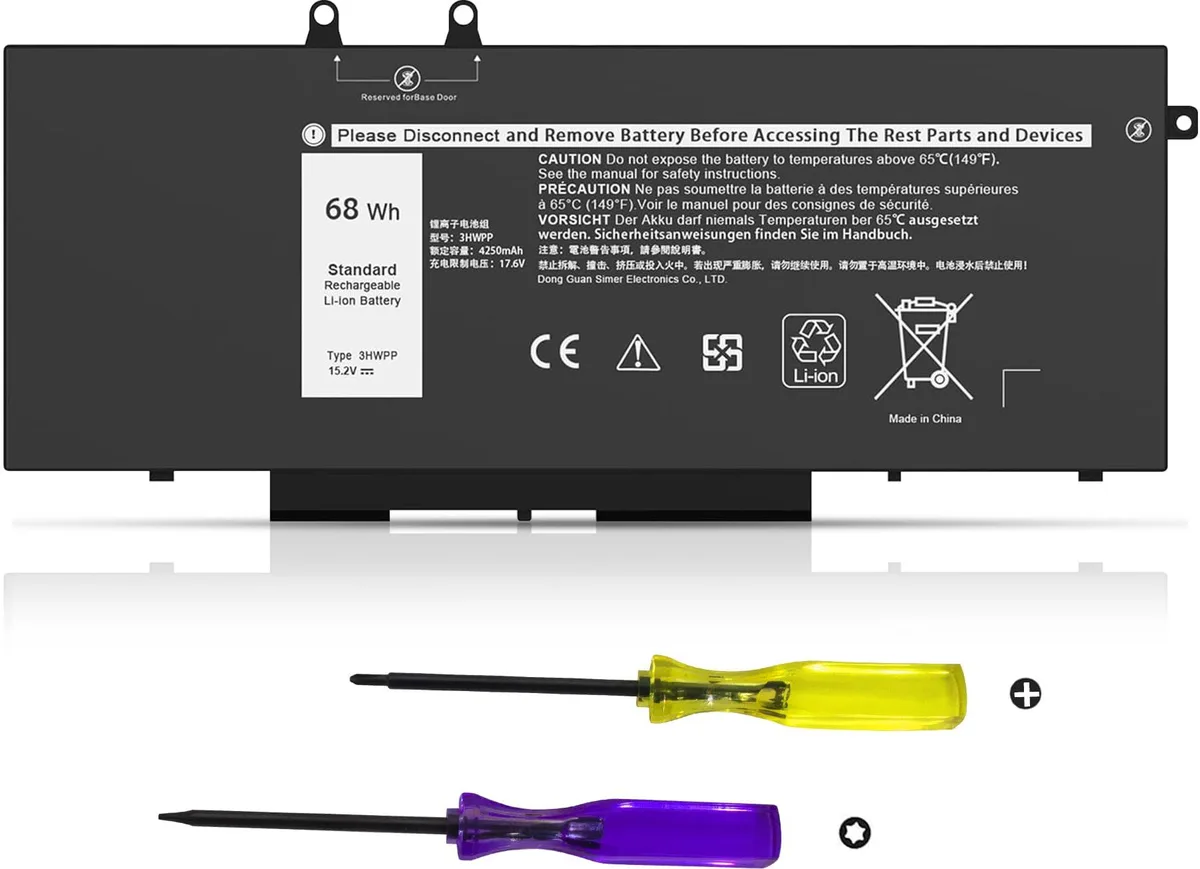  3HWPP 68Wh 15.2V Laptop Battery for Dell Latitude Precision Inspiron — product photo