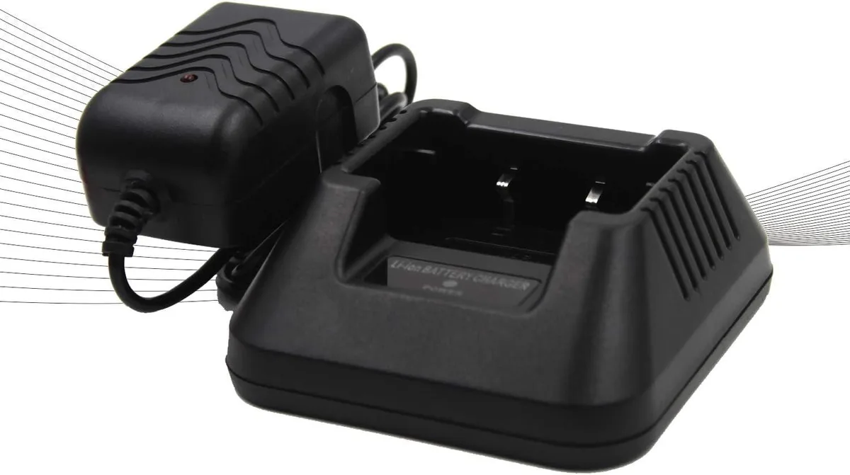 usbroway usbroway 2-Pack Desktop Charger for Baofeng UV-5R Series TYT TH-F8 Two-Way Radio — product photo