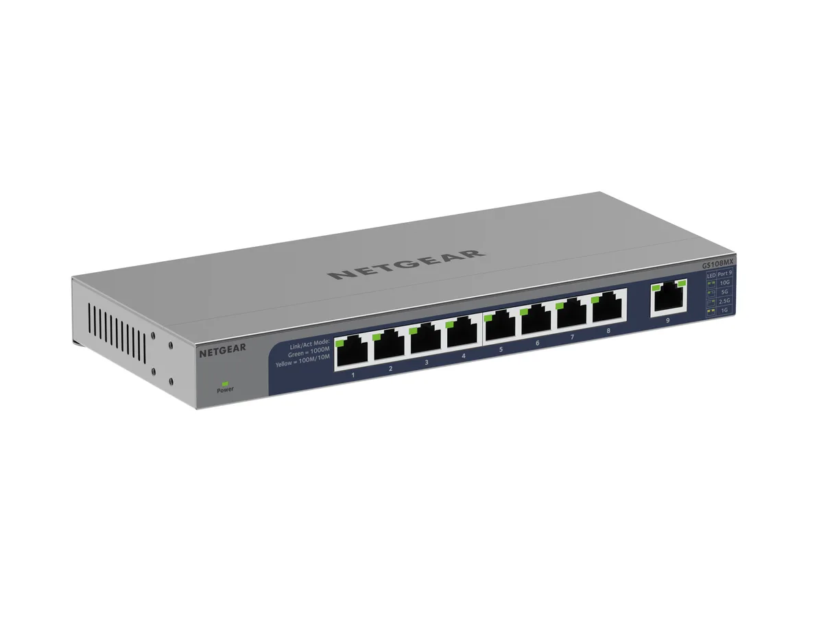 Netgear Inc. Netgear Inc. GS108MX-100NAS 8-port 10G network switch — product photo