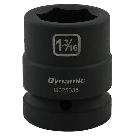 Large black phosphate 1 inch drive socket with laser etched size markings
