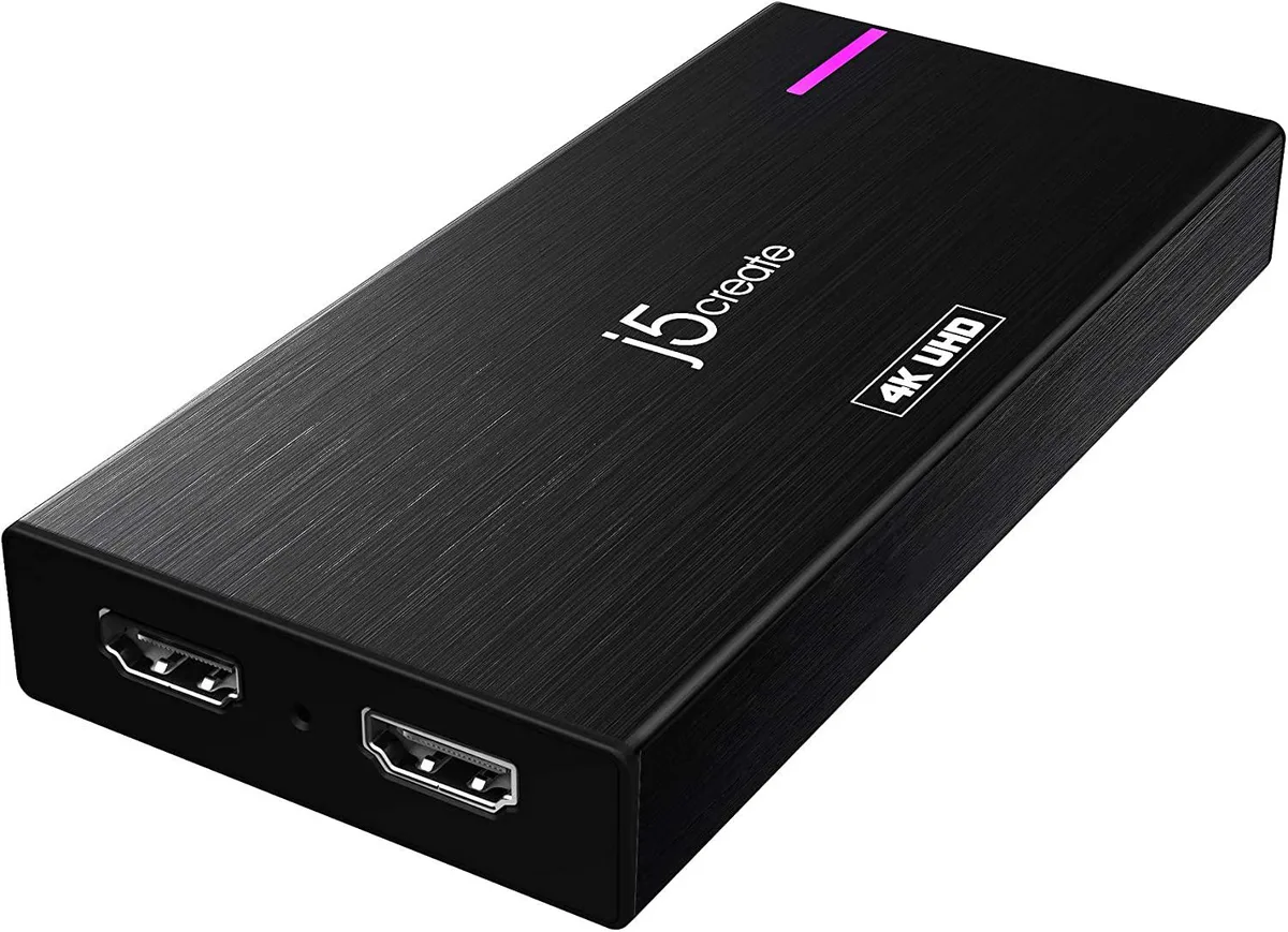 j5create j5create HDMI Video Capture Card USB-C 3.5mm Aux Mic 1080p 60FPS 4K Passthrough — product photo