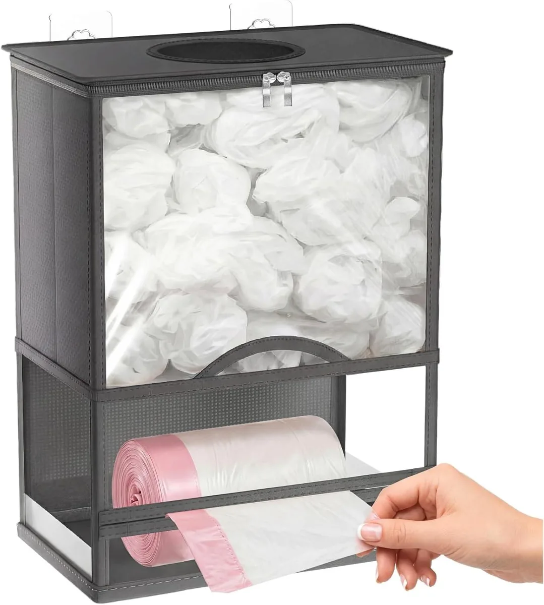 Ofiray-home Ofiray-home Plastic Bag Organizer 14.6" × 7.7" × 19.3" Gray — product photo