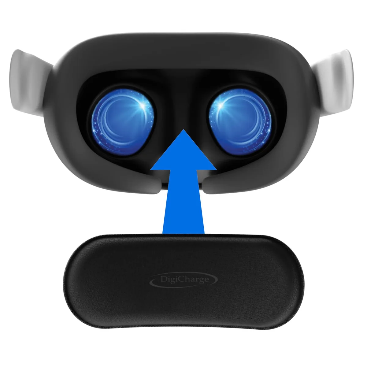 DigiCharge VR Lens Cover Soft Foam Fabric Black 15.0x6.0x2.0 in — product photo