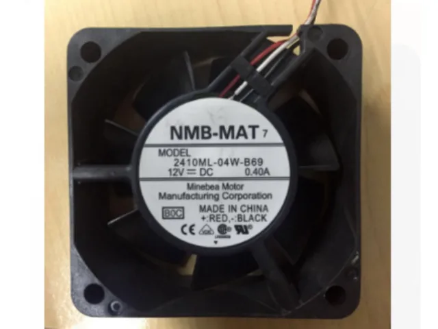 Fans Fans 6025 NMB 2410ML-04W-B69 12V 0.40A three-wire industrial case fan — product photo