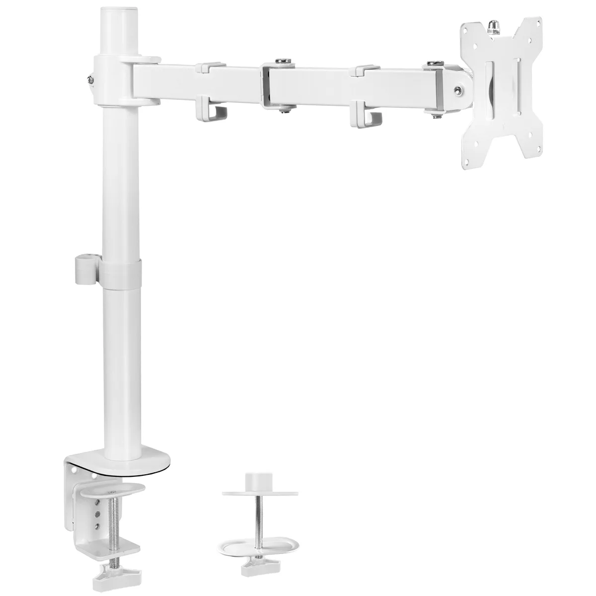 VIVO VIVO White Single Adjustable Monitor Desk Mount for 1 Screen up to 38 — product photo