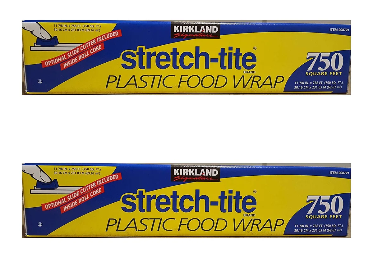  Kirkland Signature Stretch Tite Plastic Wrap 11.87" x 750 sq ft 2-pack — product photo
