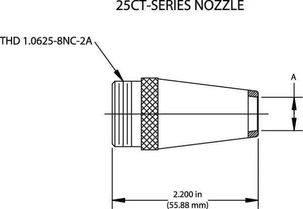 Tweco Tweco Series 25 Nozzle 3/4 in Bore Copper PK2 — product photo
