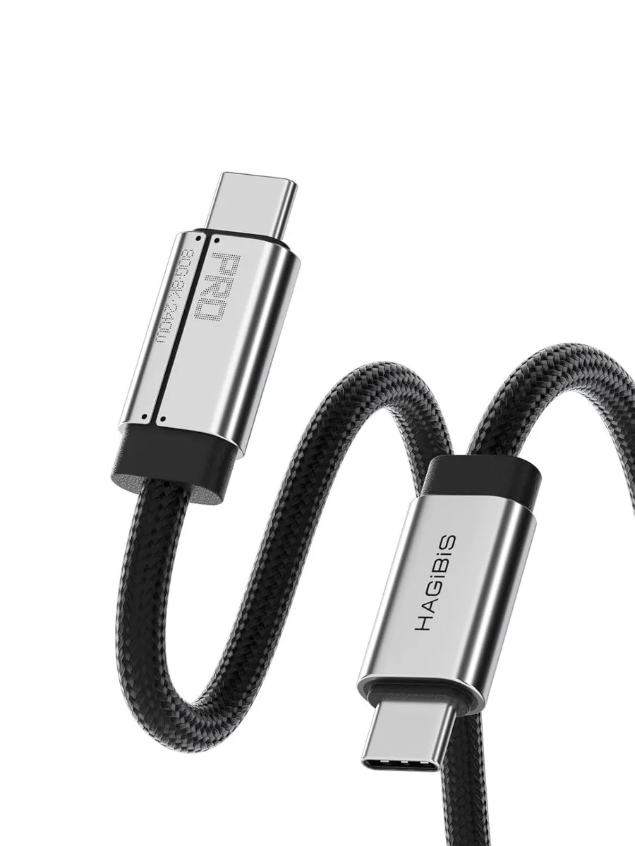 Fervit Fervit USB4 V2 cable 1.6ft 80Gbps 240W 8K@60Hz Silver — product photo
