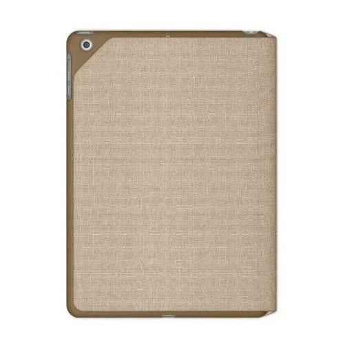Light brown fabric case with flexible hinge stand for iPad mini