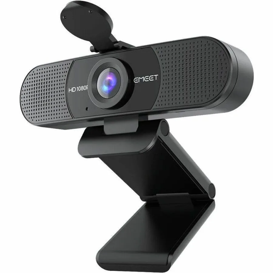 eMeet eMeet EMC9BF-LD 1080p webcam with dual mics, 90° FOV, privacy cover — product photo