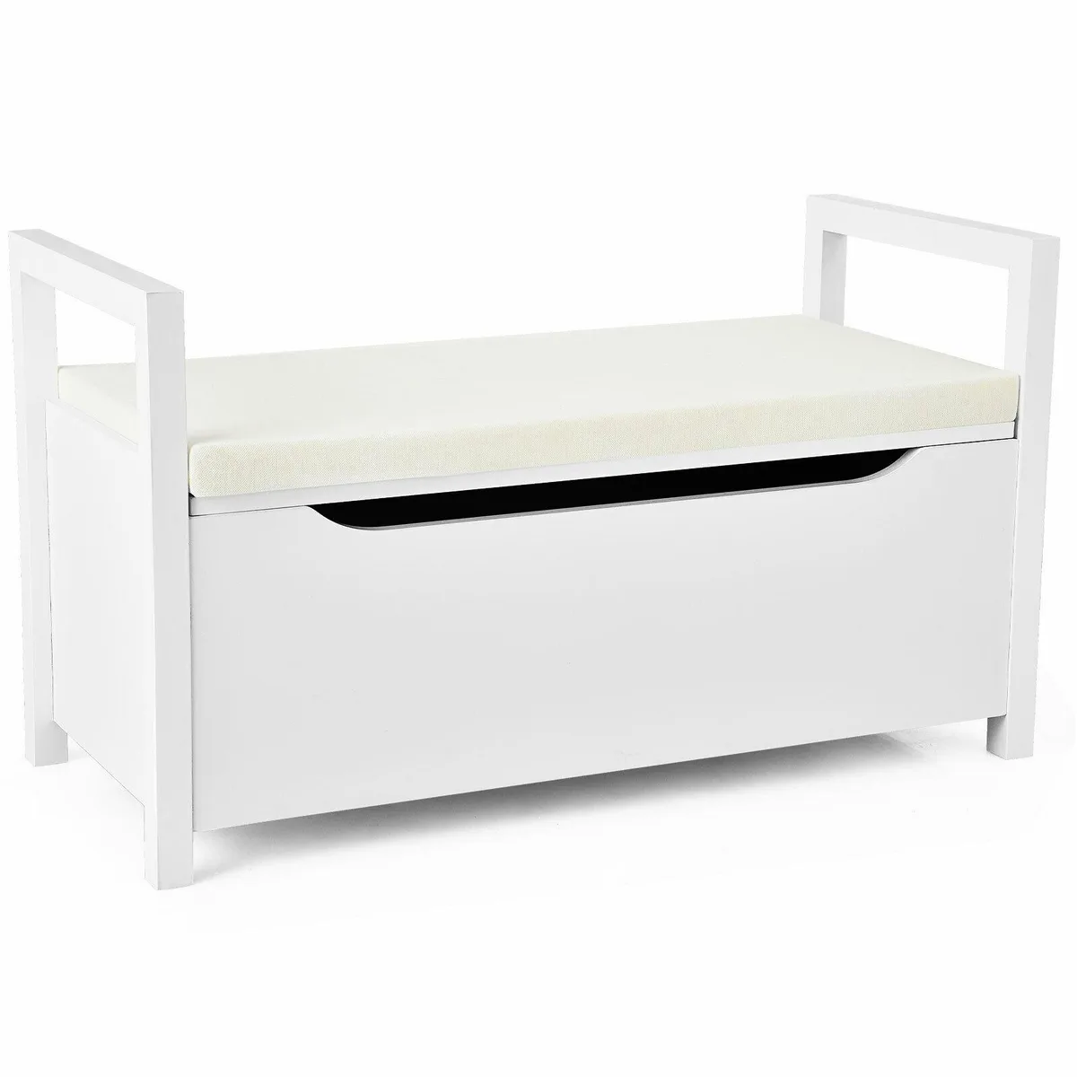 SlickBlue SlickBlue Shoe Storage Bench White 34.5x15.5x19.5 — product photo