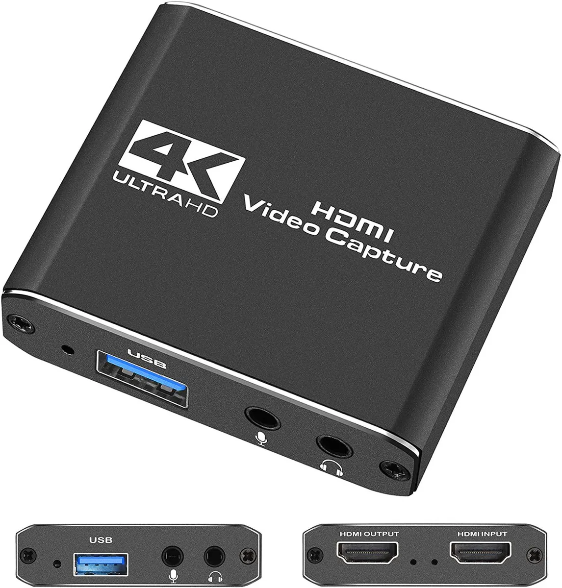 Mickey Technology Mickey Technology 4K HDMI Capture Card 1080p 60fps USB 2.0 3.5mm Audio Loop-Out — product photo