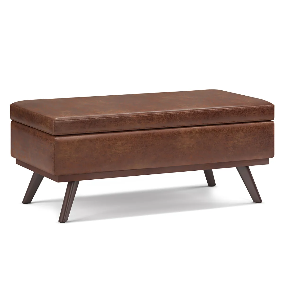 tuphen tuphen Lift Top Coffee Table Ottoman Distressed Saddle Brown 42"W — product photo