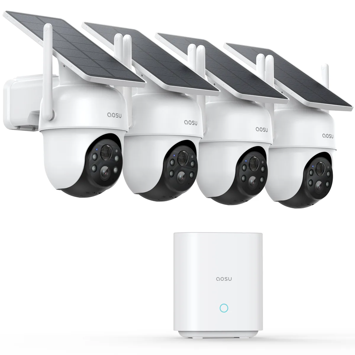 AOSU AOSU C9C-4H 4-Camera 2K PTZ Surveillance Security System 170° 128GB — product photo