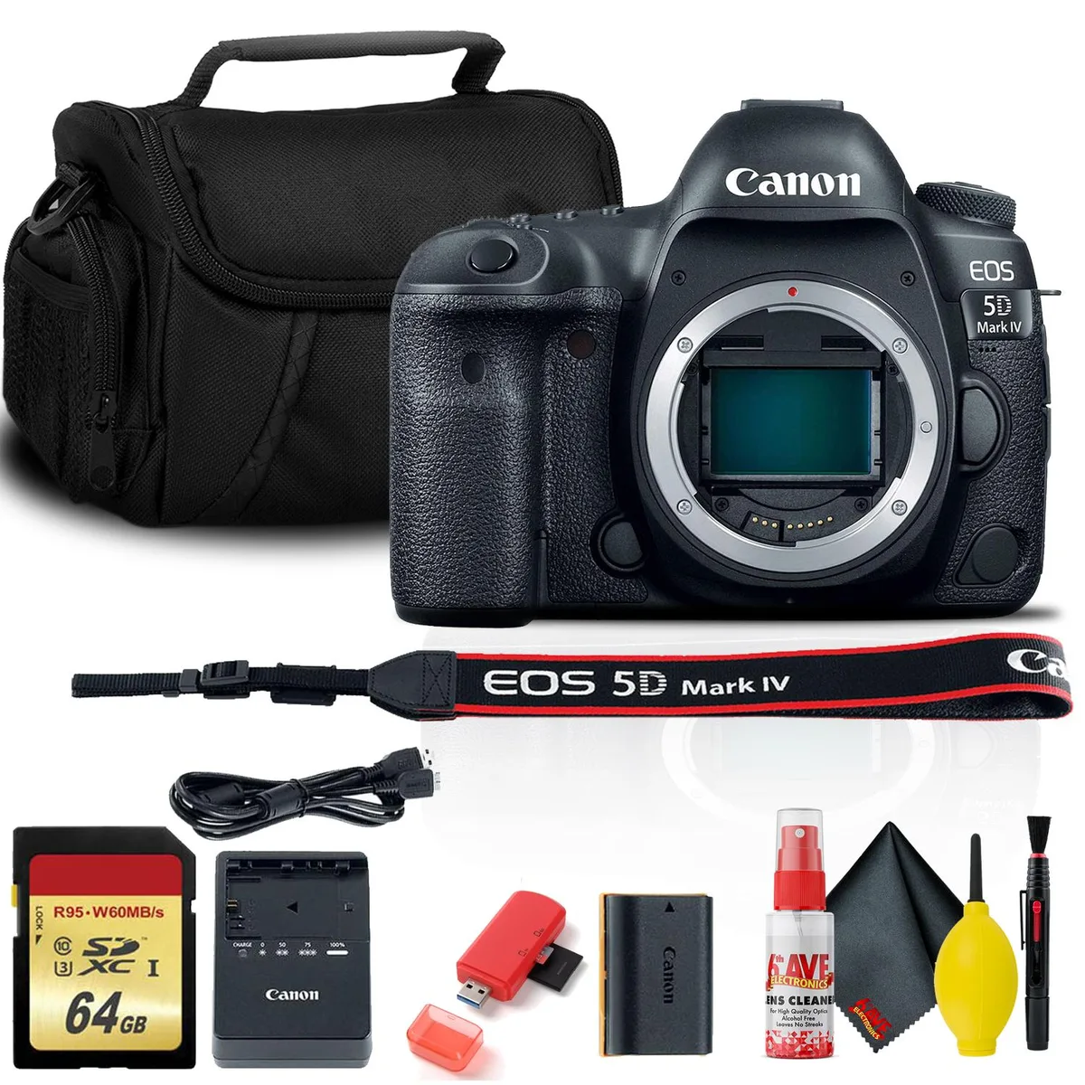 Canon International Canon International EOS 5D Mark IV DSLR Camera Starter Bundle 64 GB SD Card C10 30.4MP — product photo