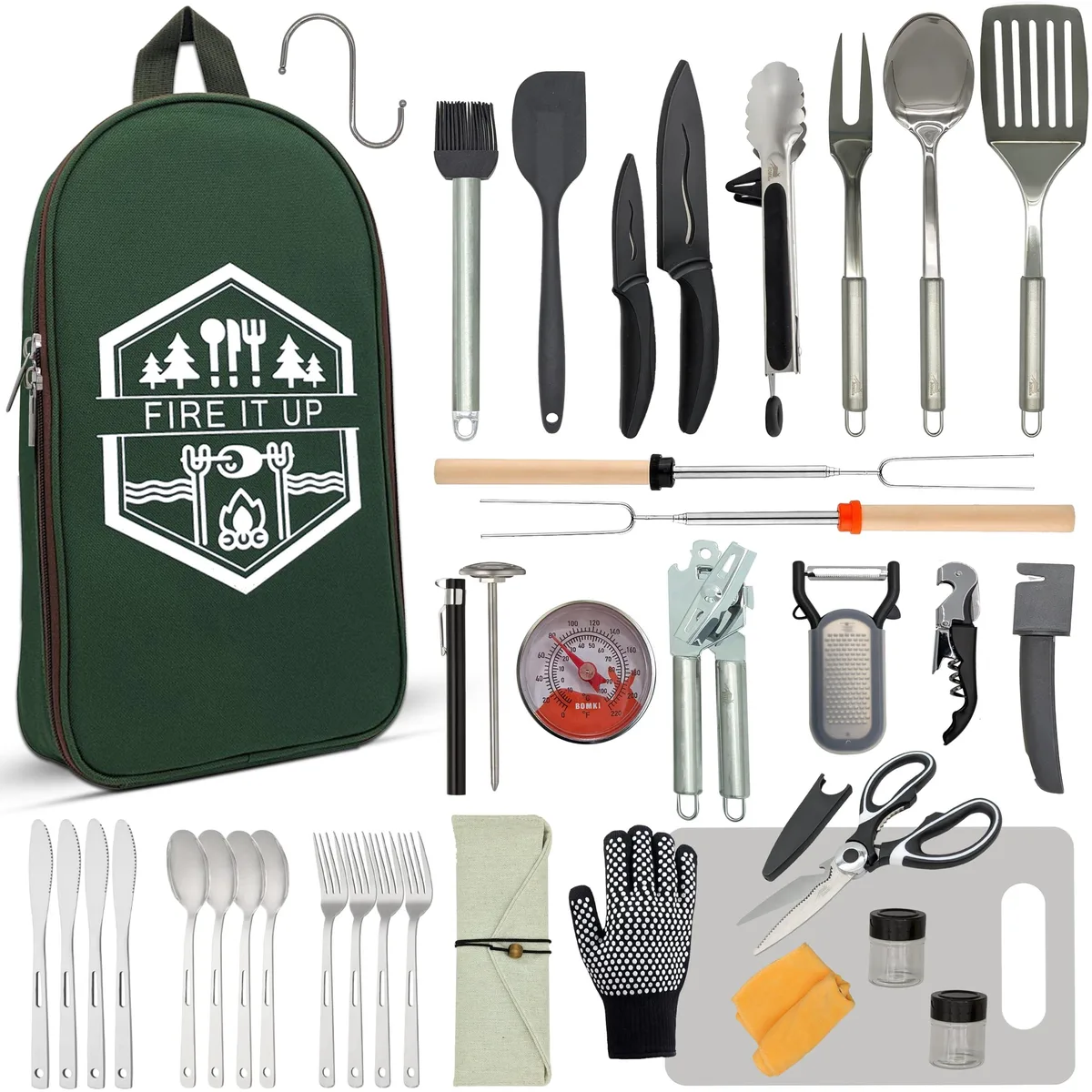  Healthy Living BOMKI 35 pc grill accessory set (Green Pro) — product photo