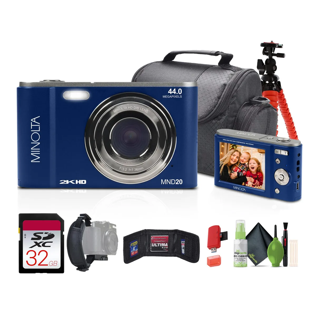 Minolta Minolta MND20 44 MP 2.7K Digital Camera Kit Blue — product photo