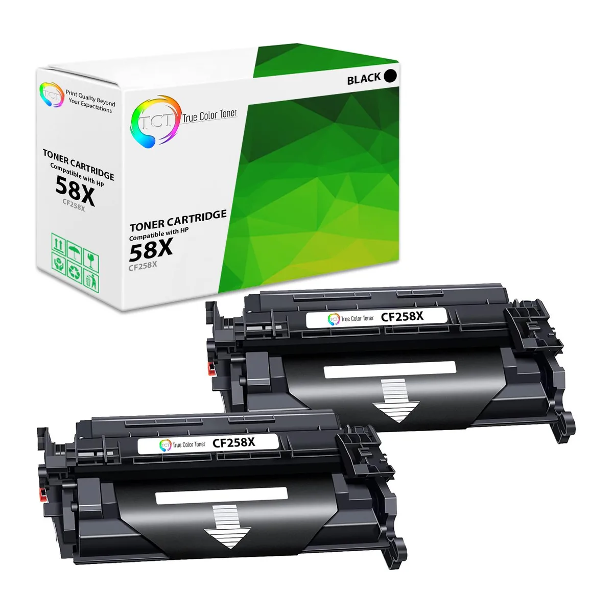 True Color Toner True Color Toner CF258X 2 Pack Black High Yield 10000 Pages — product photo