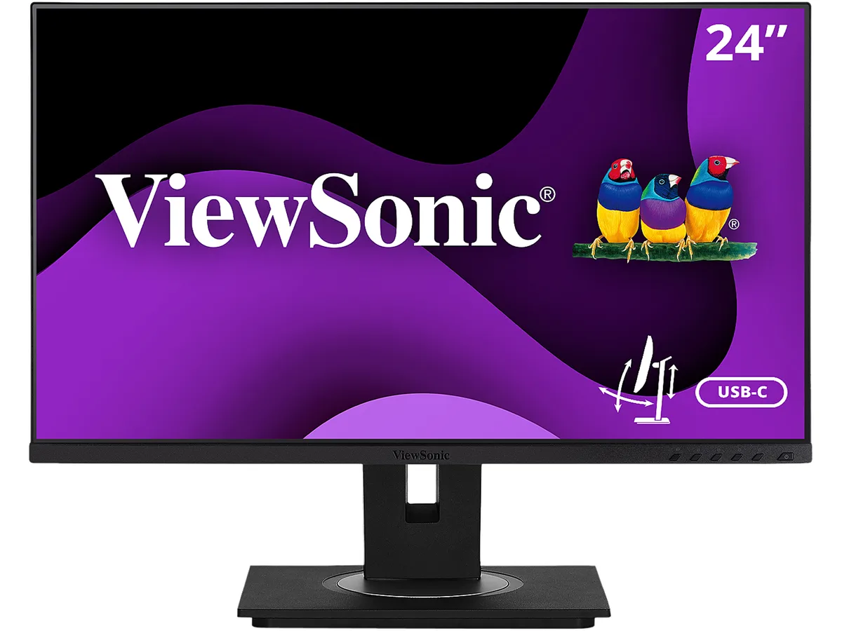 ViewSonic ViewSonic VG2456 24" 1080p IPS monitor USB-C 60W RJ45 — product photo