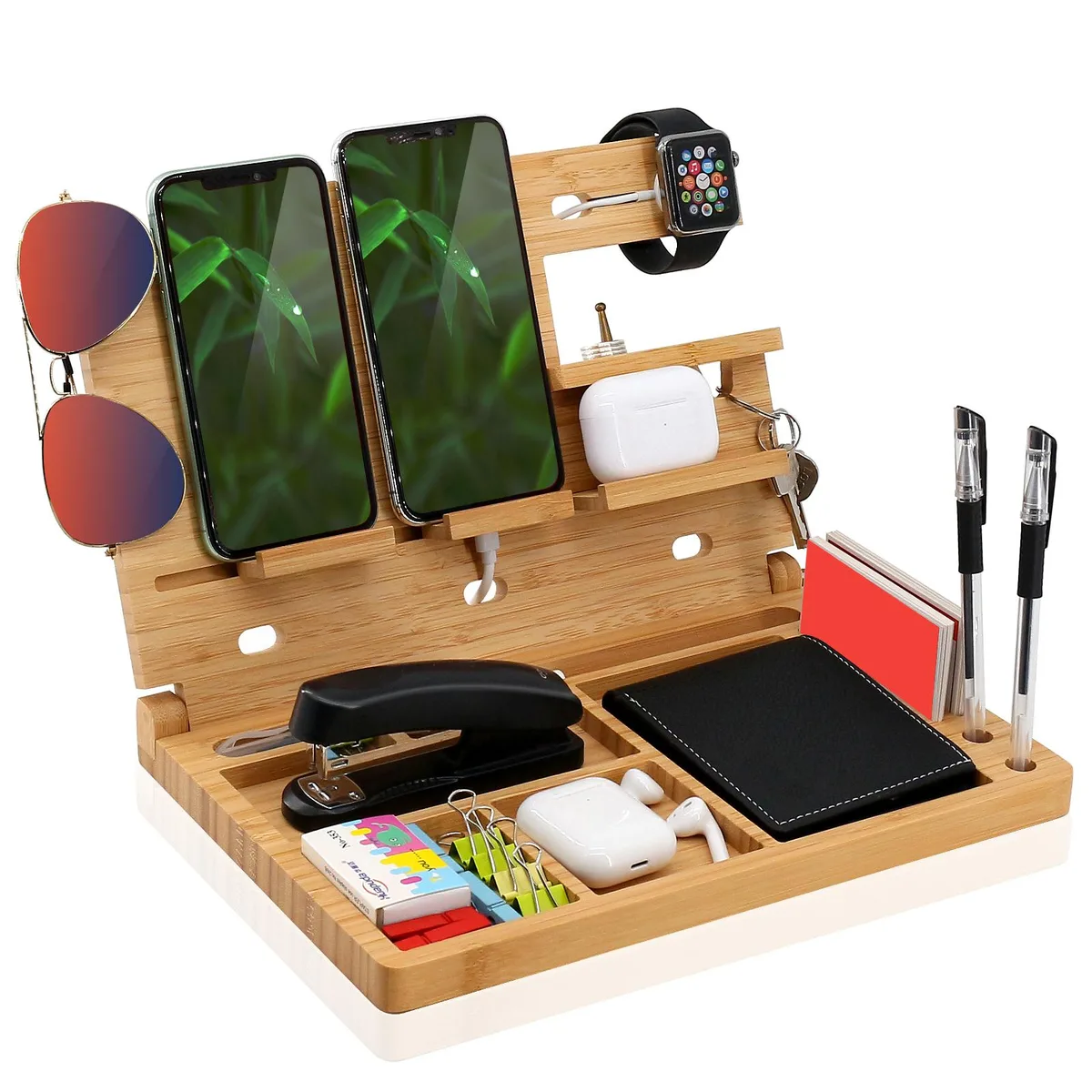 Pezin &amp; Hulin Pezin &amp; Hulin Bamboo Foldable Phone Docking Station &amp; Organizer — product photo