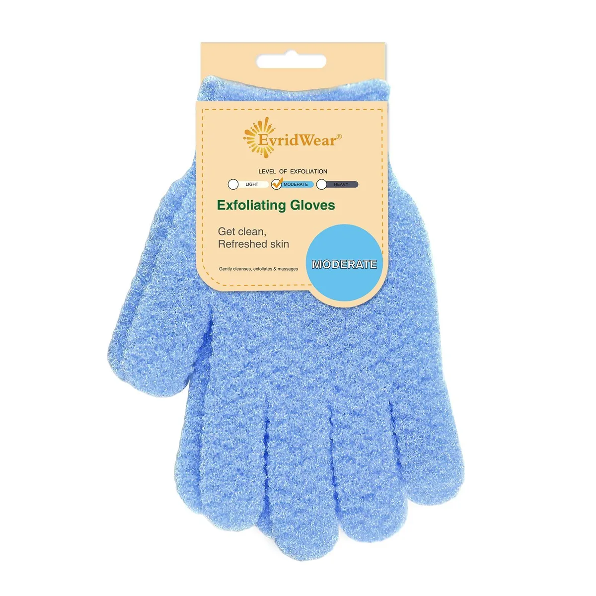  Evridwear 0905 Exfoliating Glove 1 Pair Moderate Blue — product photo