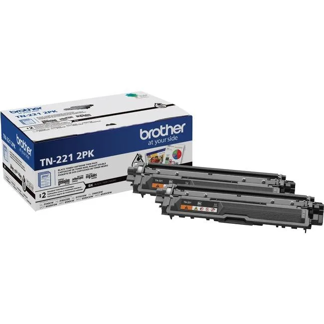 Brother Brother TN2212PK Twin Pack Black Toner Cartridges 2500 Pages — product photo