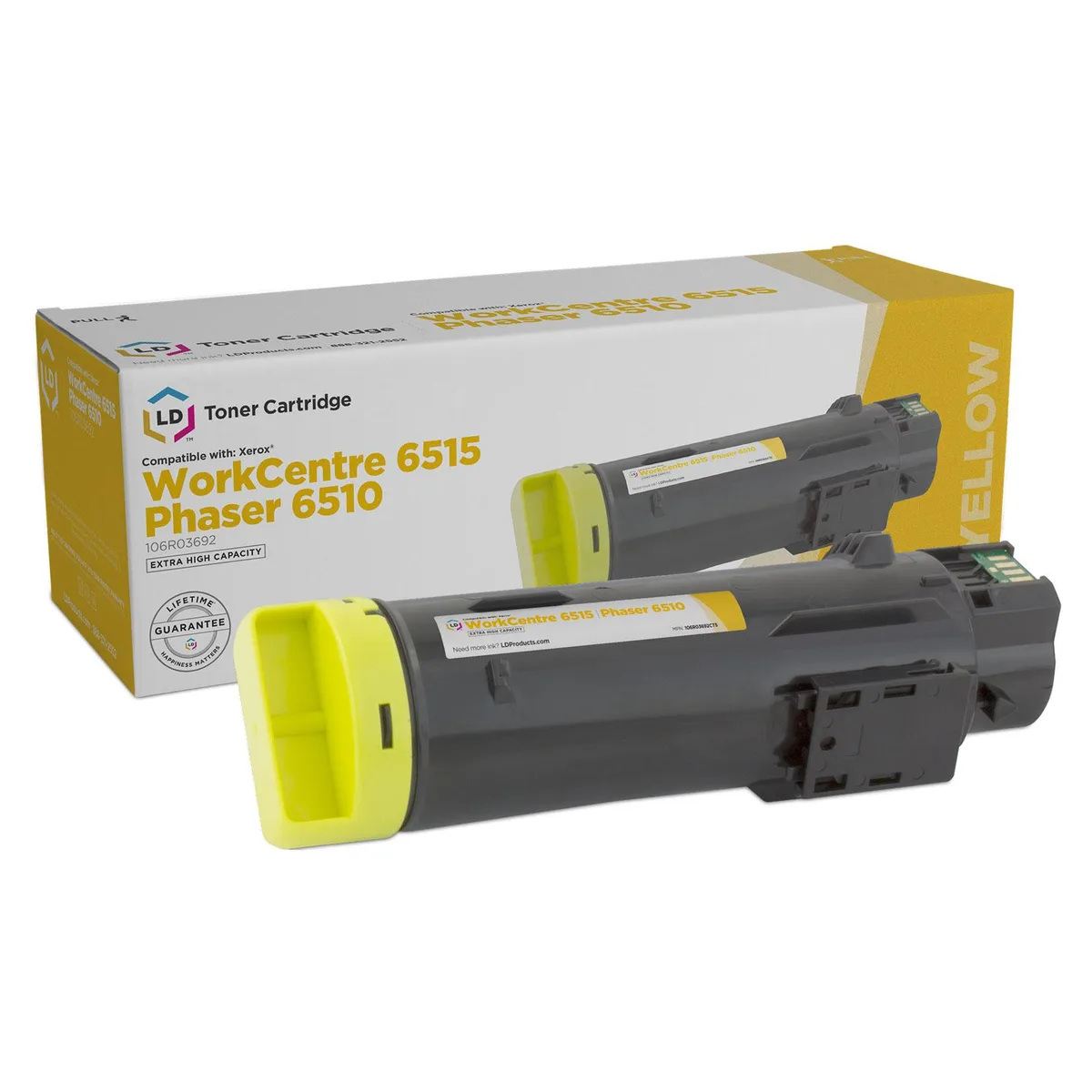 XEROX Xerox 106R03692 Extra High Yield Yellow Toner Cartridge — product photo
