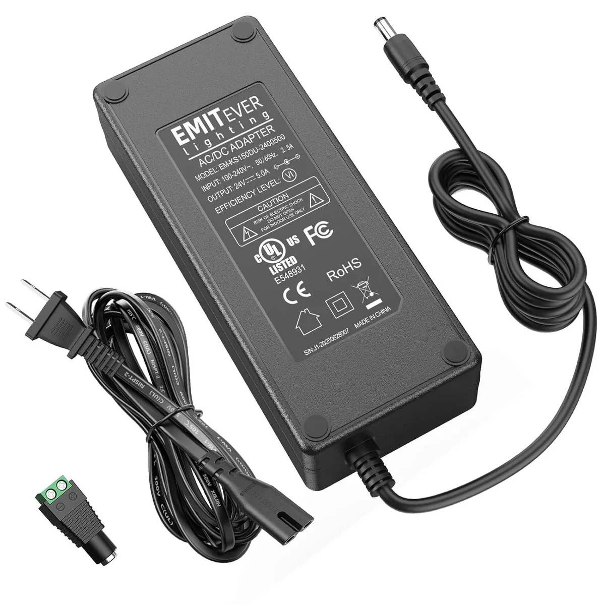 BFKK BFKK 24V 30W Power Adapter 100-240V AC 50/60Hz 5.5x2.1mm DC Jack — product photo