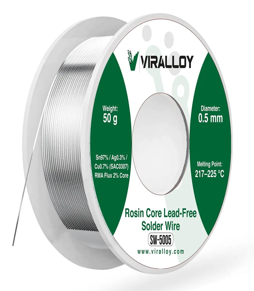 Thin silver solder wire spool 0.5mm 50g