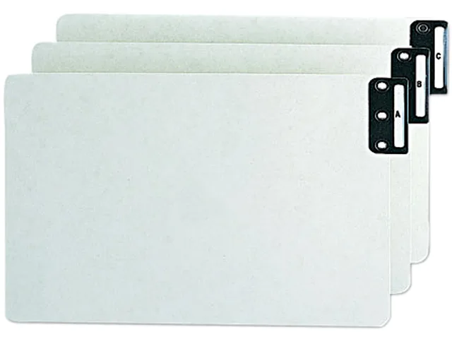 Smead Smead 63276 End Tab Guides Alpha Vertical Metal Tabs Pressboard Legal 25/Box accessory — product photo