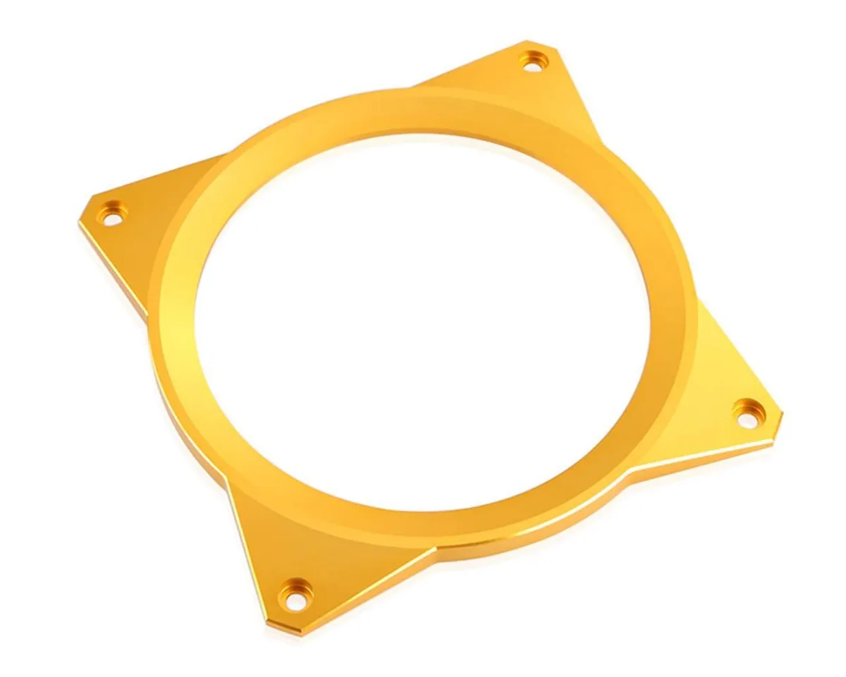 Bykski Bykski 120mm Aluminum Fan Cover Gold 6.6mm — product photo